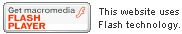 Get Flash: this website uses Flash technology